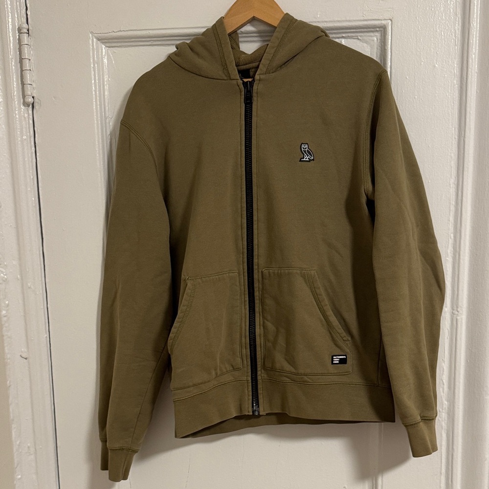 OVO Olive Green Zip-Up Hoodie